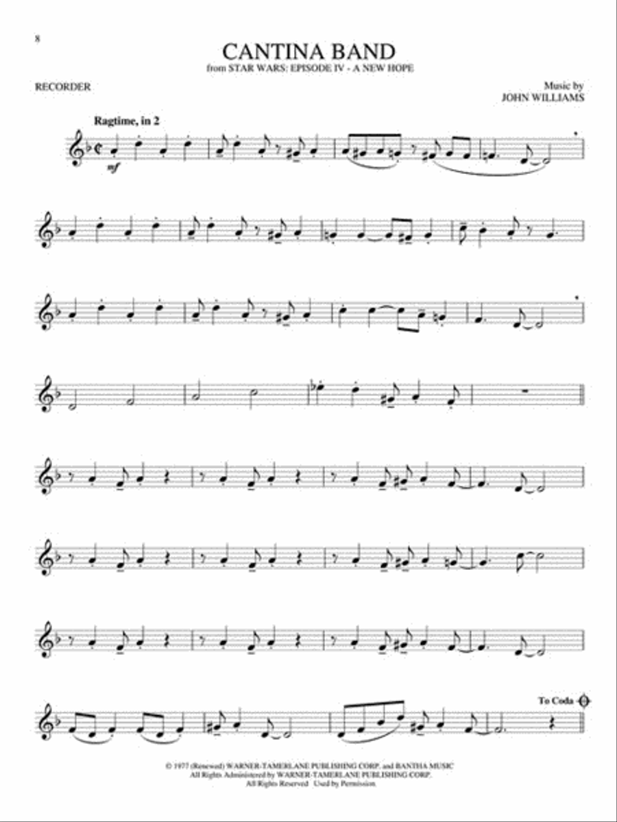 Star Wars Recorder scores gallery preview page 4