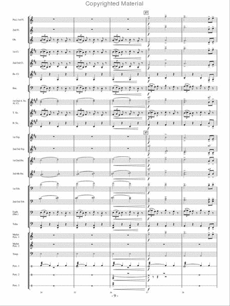 In Pursuit of Troy Concert Band - Sheet Music page 7