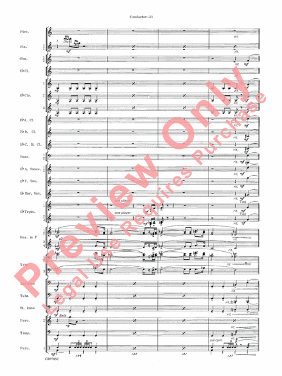 The Empire Strikes Back (Finale) Concert Band scores gallery preview page 36
