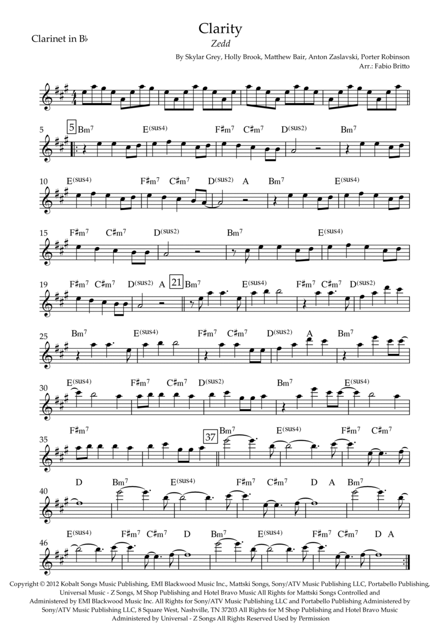 Clarity Clarity Clarinet Duet scores gallery preview page 1