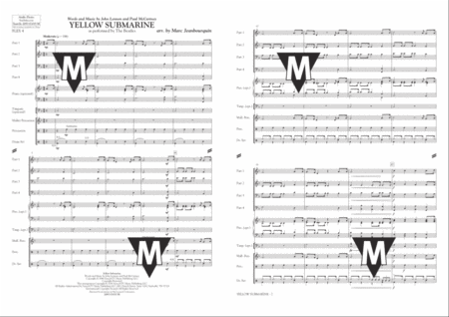 Yellow Submarine Piano scores gallery preview page 2
