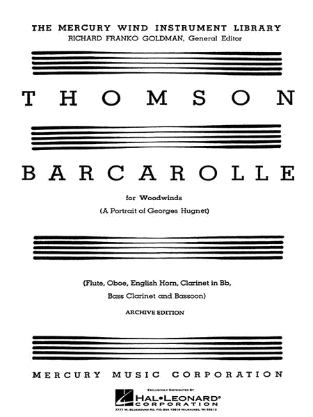 Barcarolle (A Portrait of Georges Hugnet)