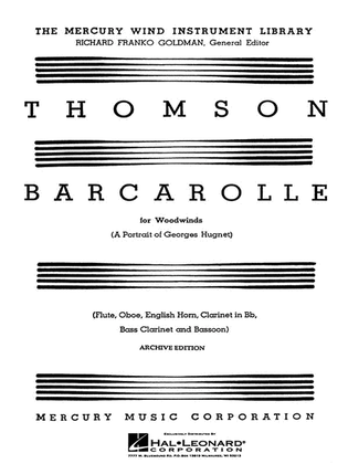 Book cover for Barcarolle (A Portrait of Georges Hugnet)