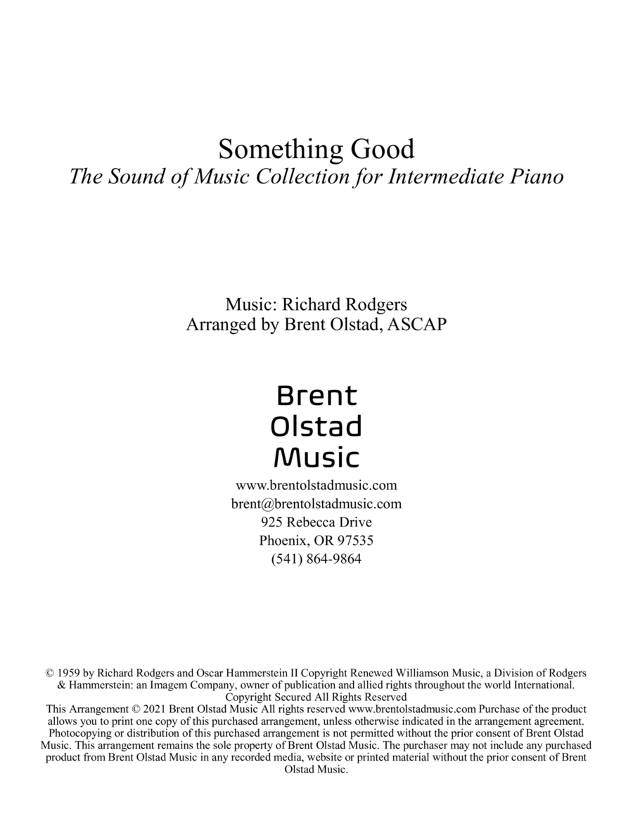 Something Good Piano Solo scores gallery preview page 1