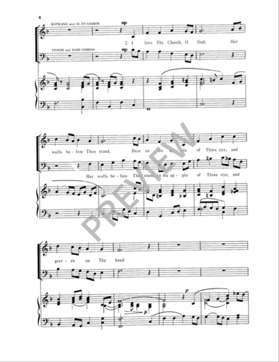 I Love Thy Kingdom, Lord I Love Thy Kingdom, Lord 4-Part scores gallery preview page 5