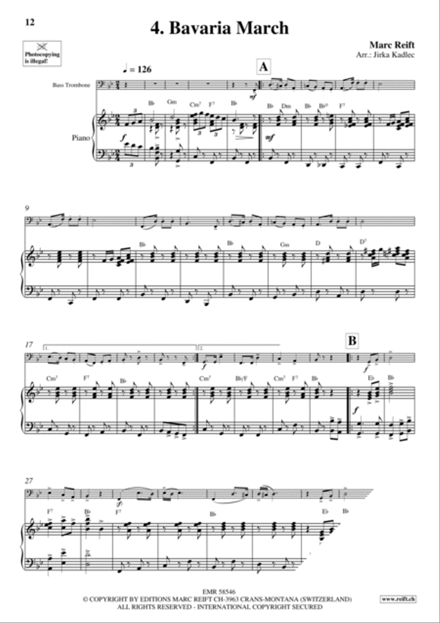 10 Funny Time Solos 10 Funny Time Solos Bass Trombone scores gallery preview page 7