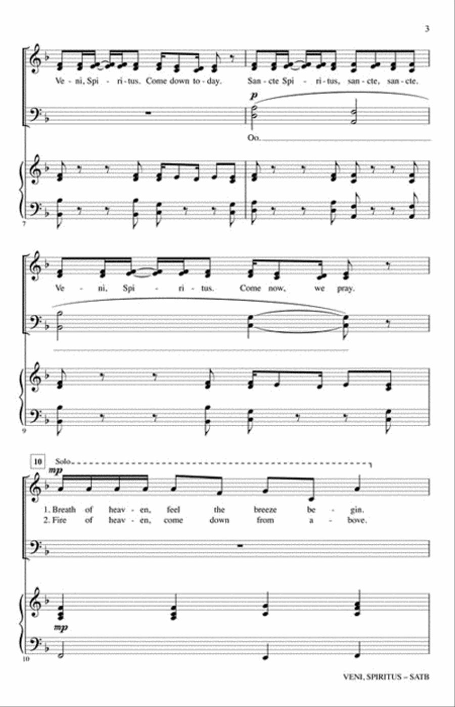 Veni, Spiritus Veni, Spiritus 4-Part scores gallery preview page 3