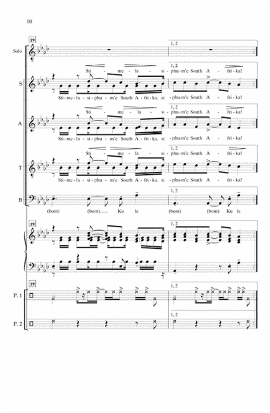 Tshotsholoza (SATB) Tshotsholoza (SATB) Divisi scores gallery preview page 9