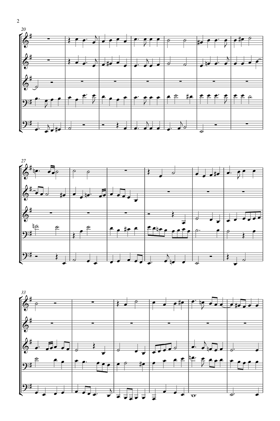 O Magnum Mysterium O Magnum Mysterium Brass Ensemble scores gallery preview page 3