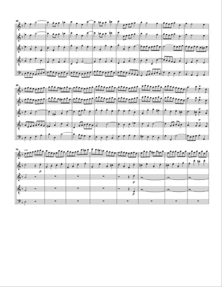 Suite for orchestra no.2, BWV 1067 (arrangement for 5 recorders) Recorder scores gallery preview page 4