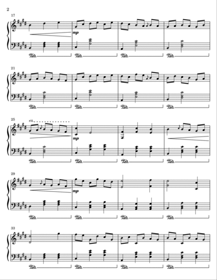 Lazy Waltz in C# Minor Piano Solo scores gallery preview page 2