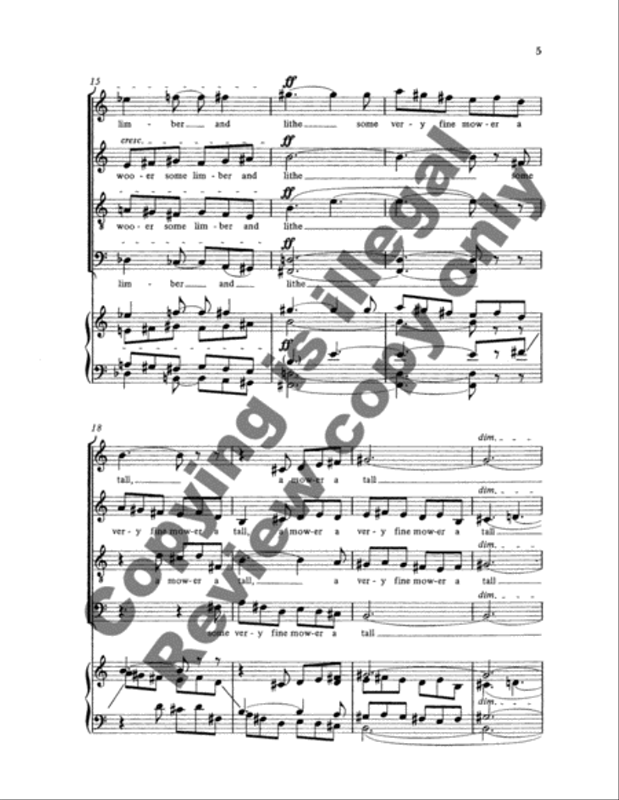 four e.e. cummings poems: 3. a pretty a day 4-Part scores gallery preview page 7