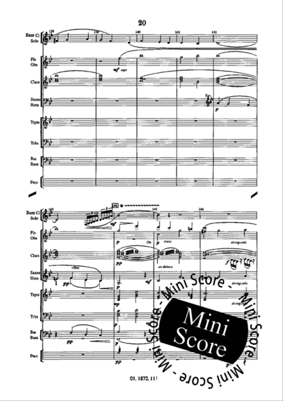Concerto for Bass Clarinet and Band Concert Band scores gallery preview page 24