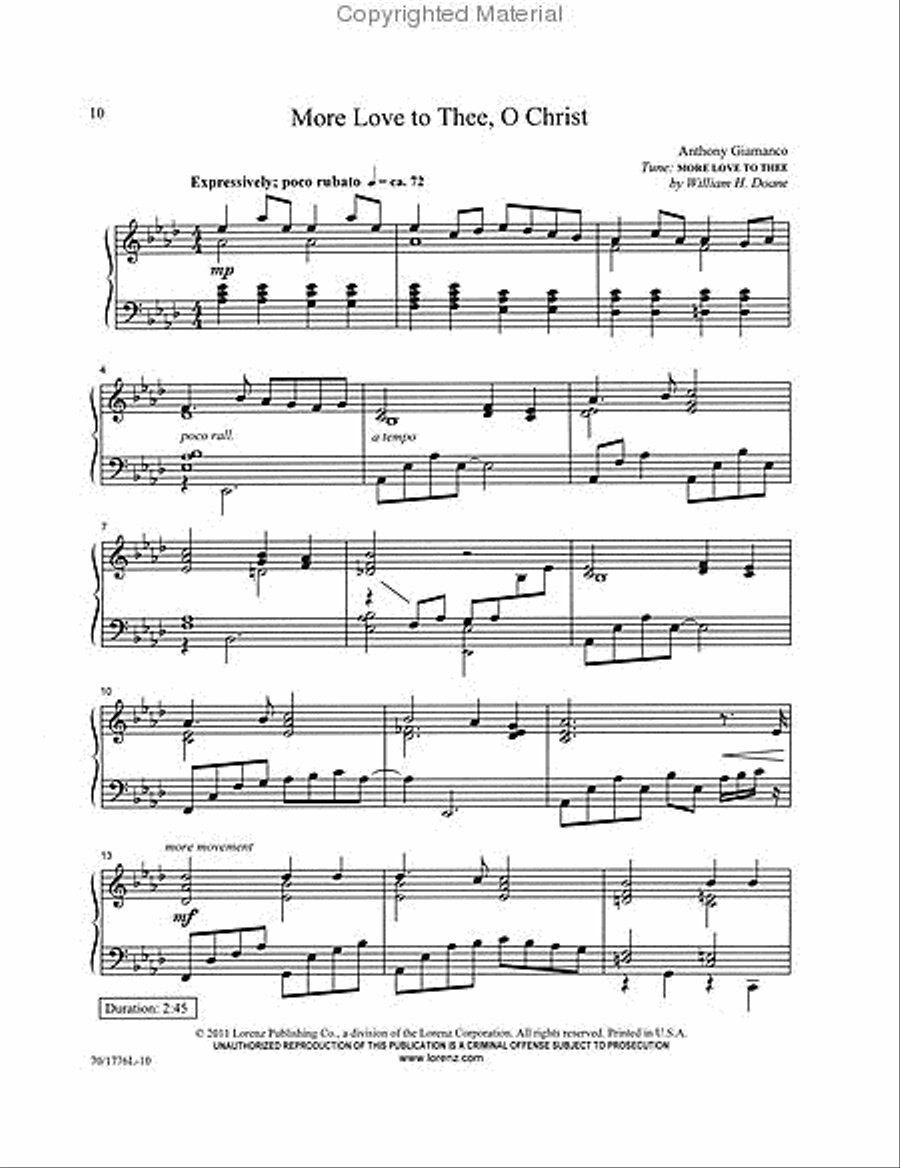 He Leadeth Me Piano Solo scores gallery preview page 3