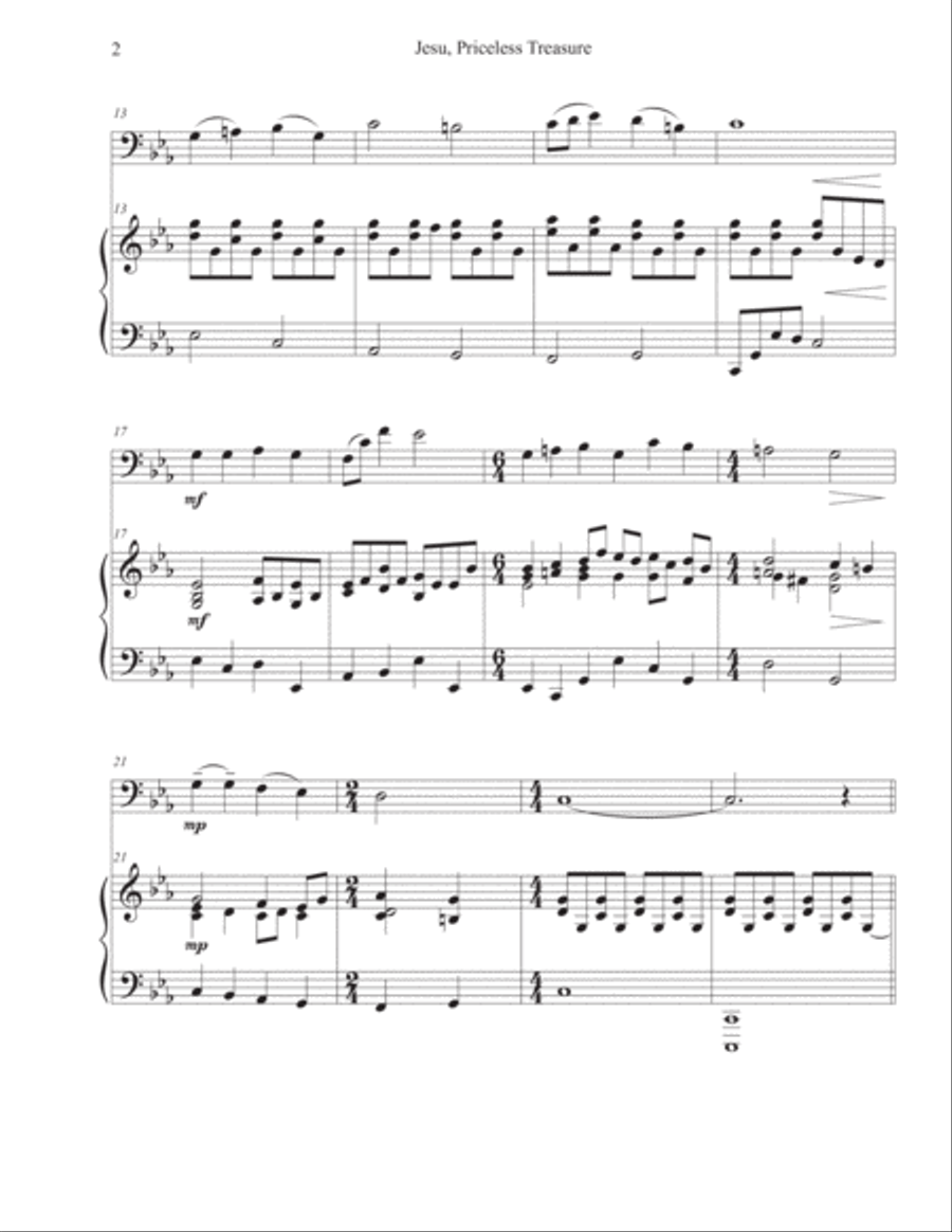 Jesu, Priceless Treasure (Cello-Piano) Piano scores gallery preview page 2