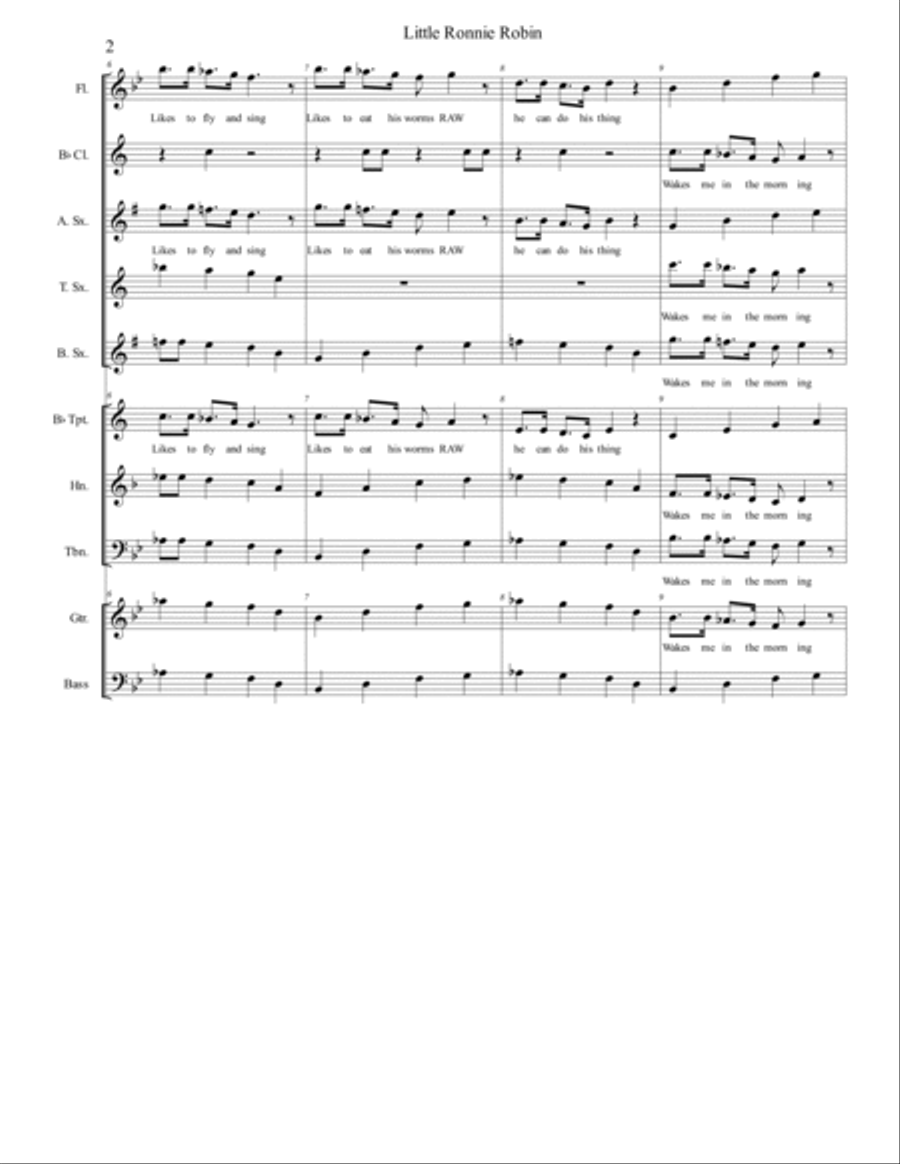 Little Ronnie Robin Concert Band scores gallery preview page 2