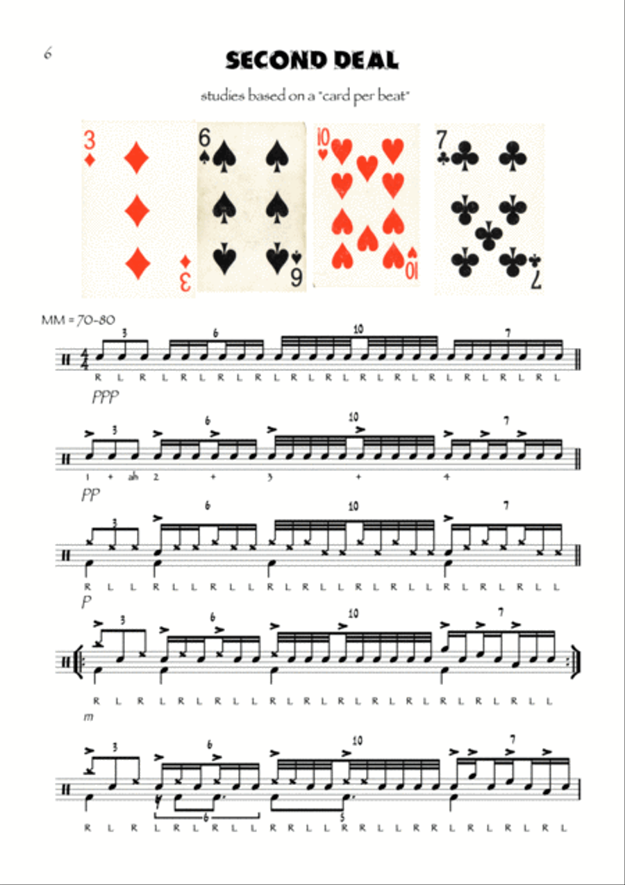 A Game of Cards Drum Set scores gallery preview page 6