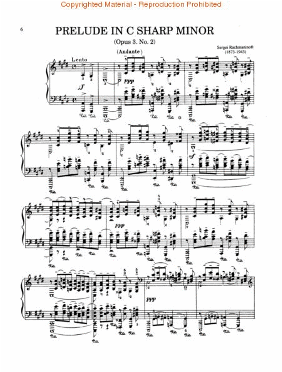 Rachmaninoff – Very Best for Piano Piano Solo scores gallery preview page 2