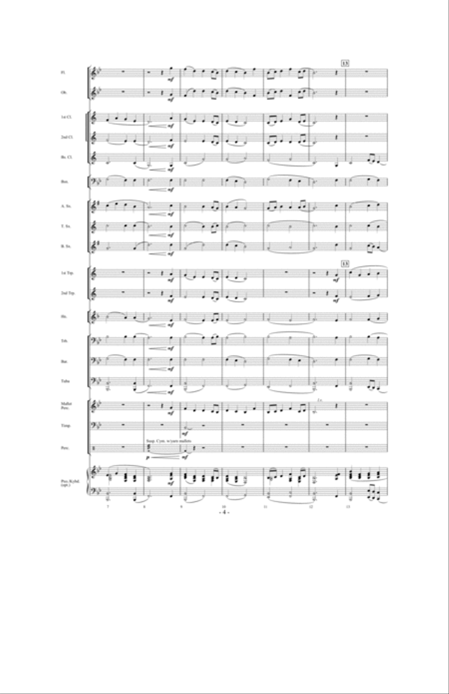 Olde English Hymn Concert Band scores gallery preview page 3