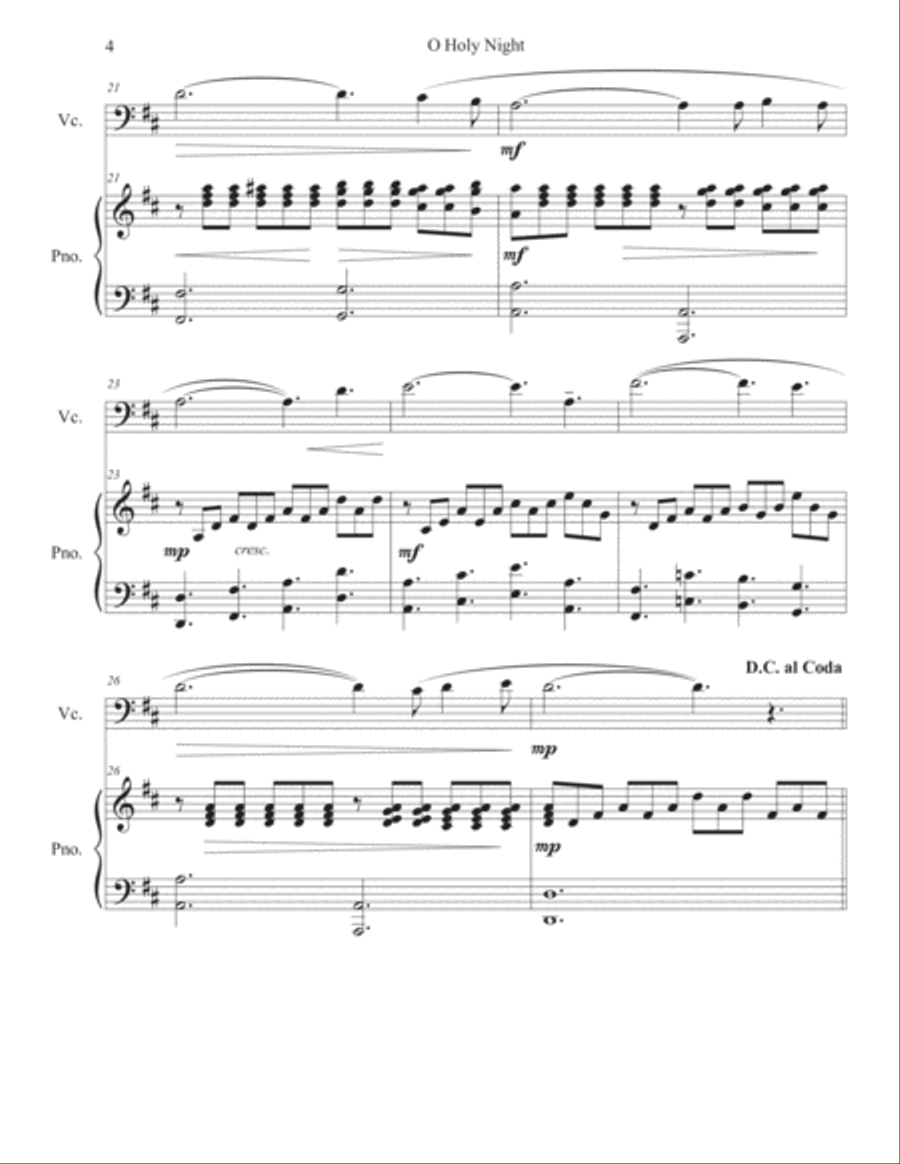 O Holy Night Piano scores gallery preview page 5