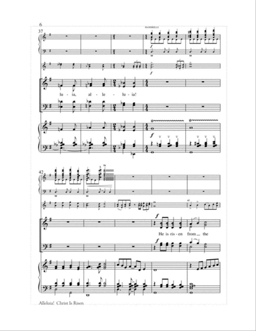 Alleluia! Christ Is Risen 4-Part scores gallery preview page 6