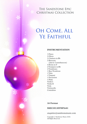 Oh Come All Ye Faithful (Adeste Fideles) (A4 Format)