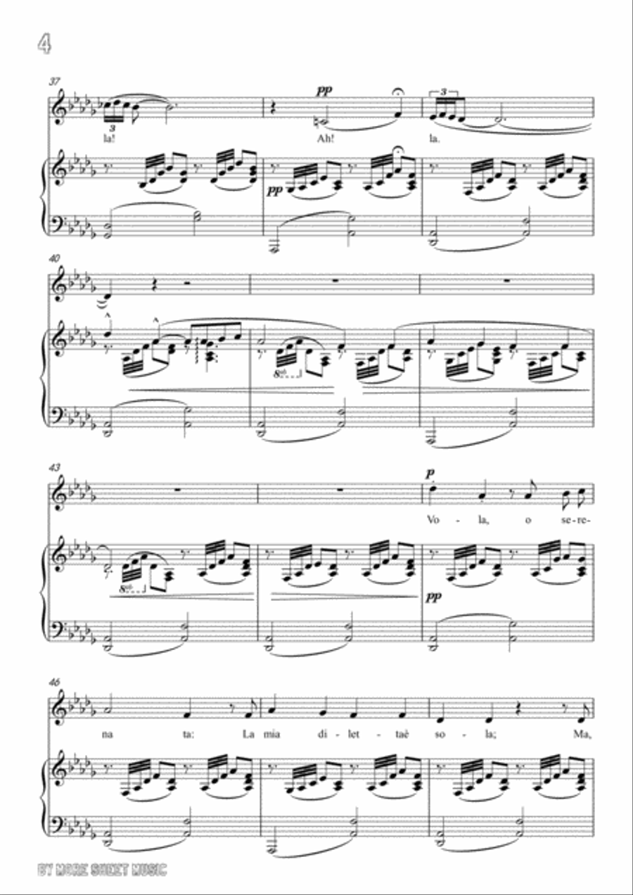 Tosti-La Serenata in D flat Major,for Voice and Piano Voice Solo scores gallery preview page 6