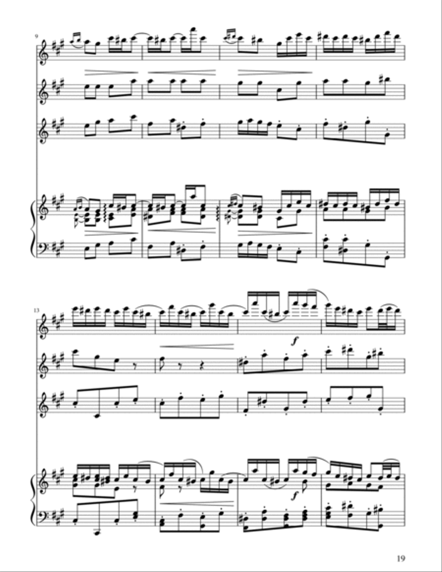 Badinerie - J.S Bach - BWV 1067 - Flute Trio Flute Trio scores gallery preview page 2