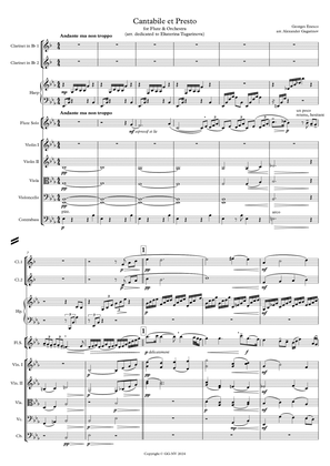 Cantabile et presto, for Flute and Chamber Orchestra