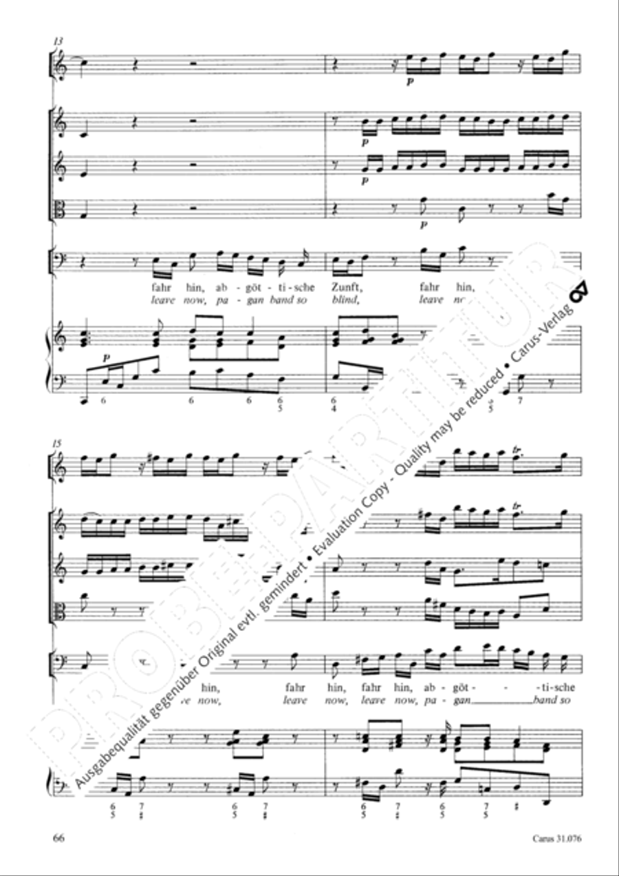 The heavens are telling the Father's glory (Die Himmel erzahlen die Ehre Gottes) 4-Part scores gallery preview page 67