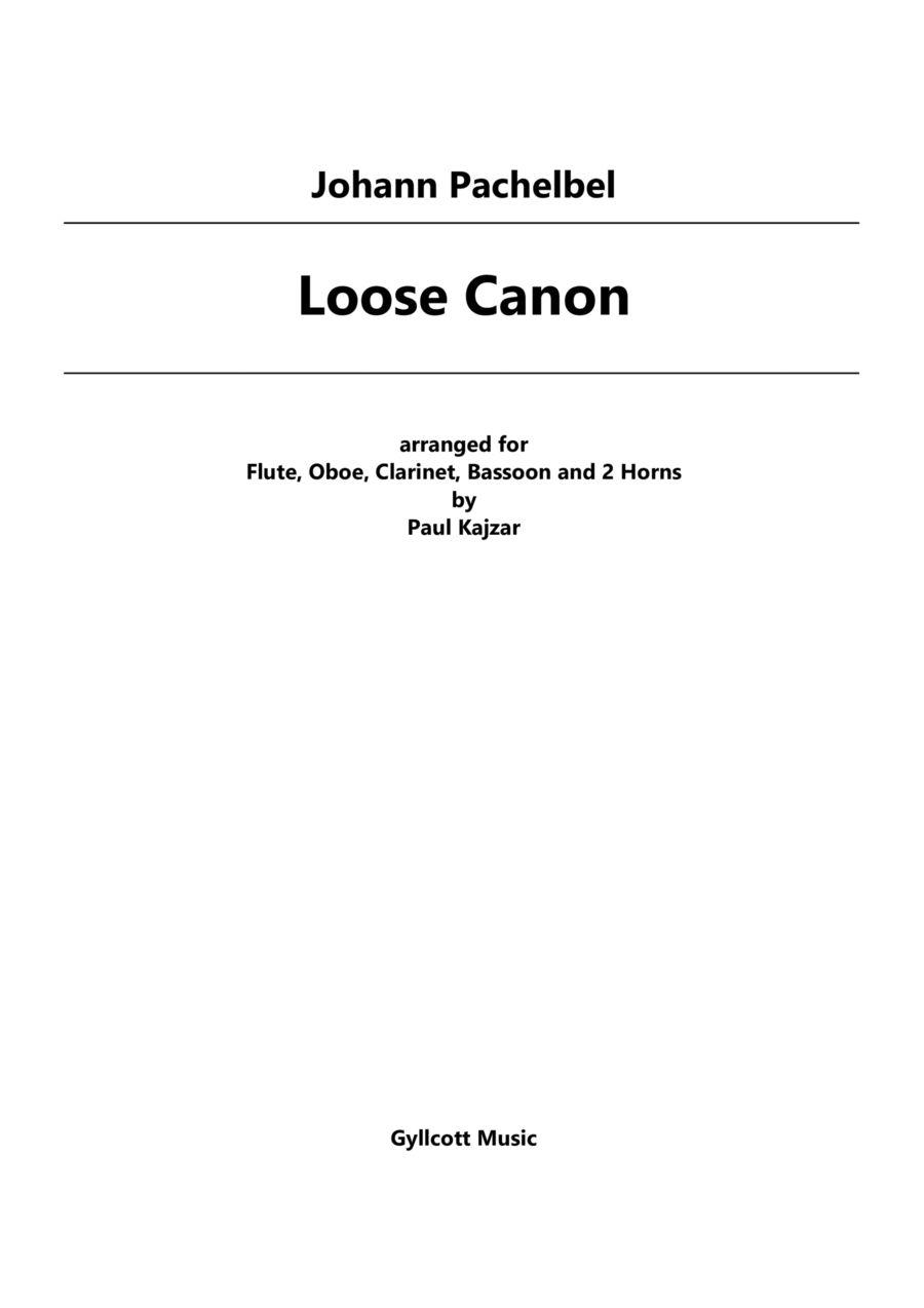 Loose Canon (Wind Sextet) Woodwind Ensemble scores gallery preview page 1