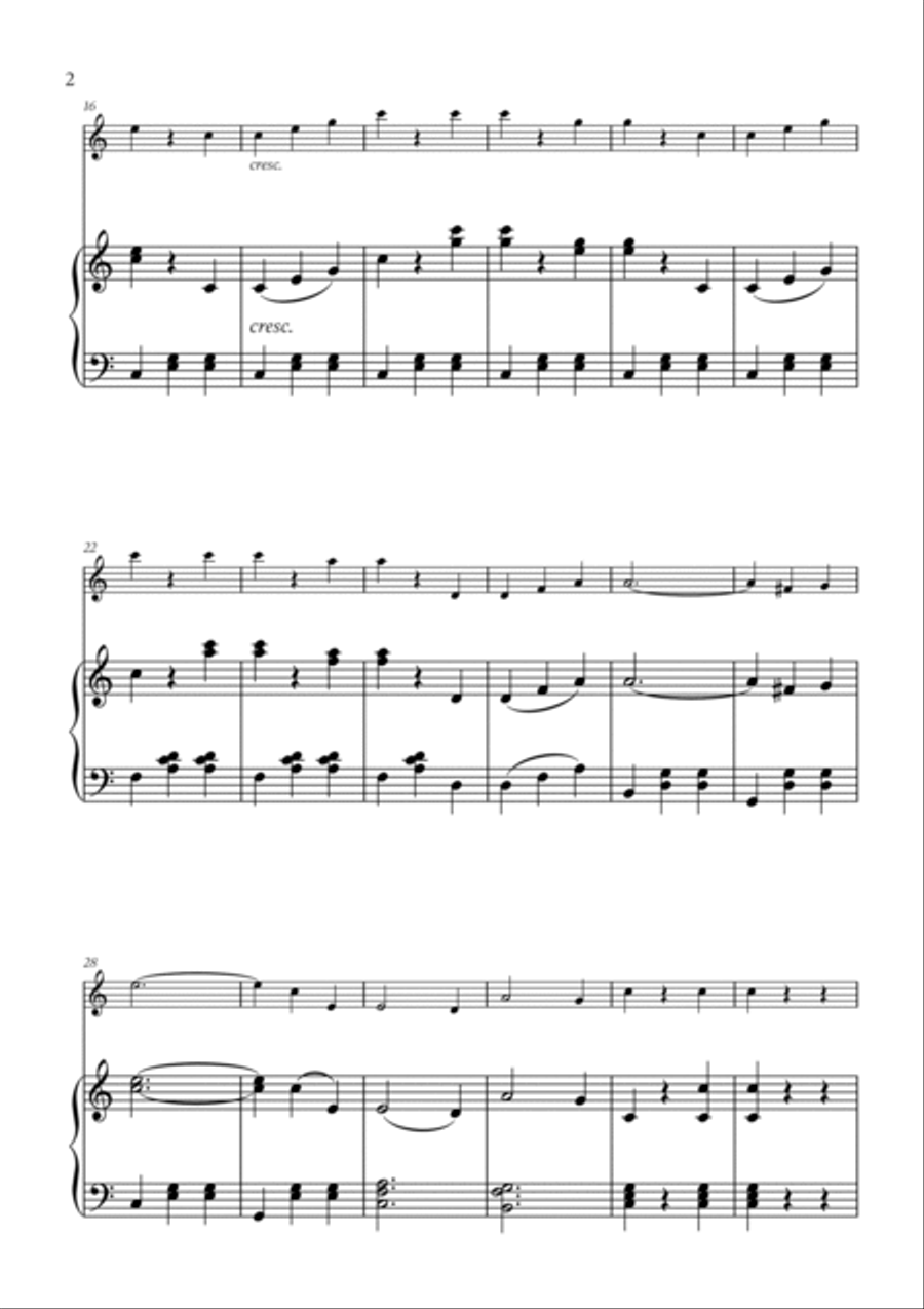 Johann Strauss II - Le Beau Danube bleu for Violin and Piano Violin Solo scores gallery preview page 2