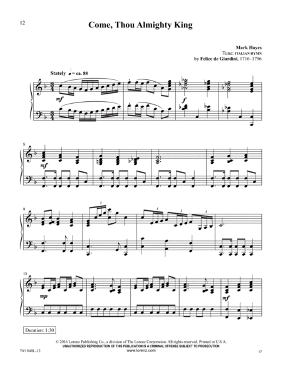 Mark Hayes Miniatures Piano Solo scores gallery preview page 9