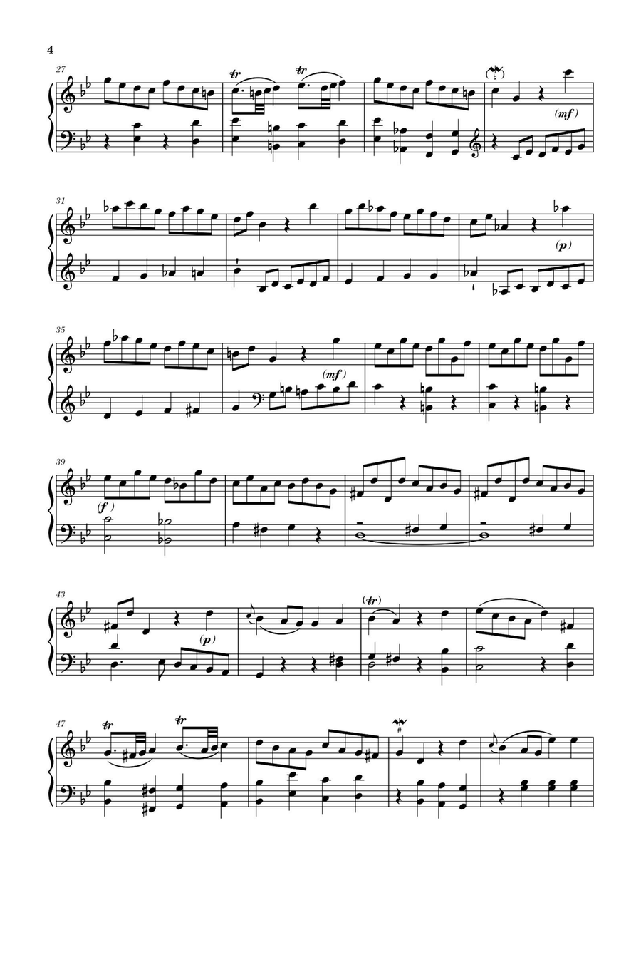 Sonata in G Major Hob. XVI 11 - Franz Joseph Haydn Piano Solo scores gallery preview page 4