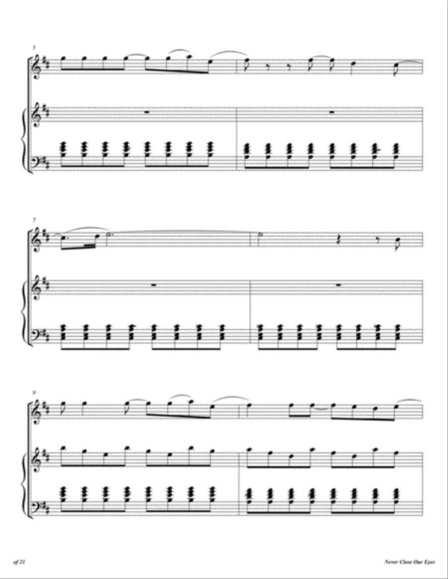 Never Close Our Eyes Never Close Our Eyes Flute Solo scores gallery preview page 3