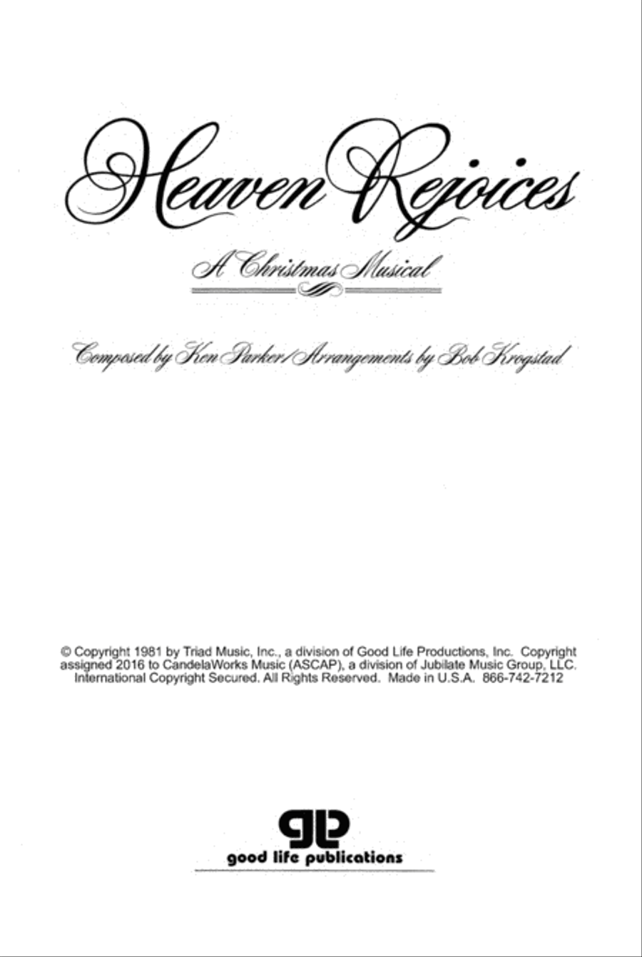 Heaven Rejoices 4-Part scores gallery preview page 2