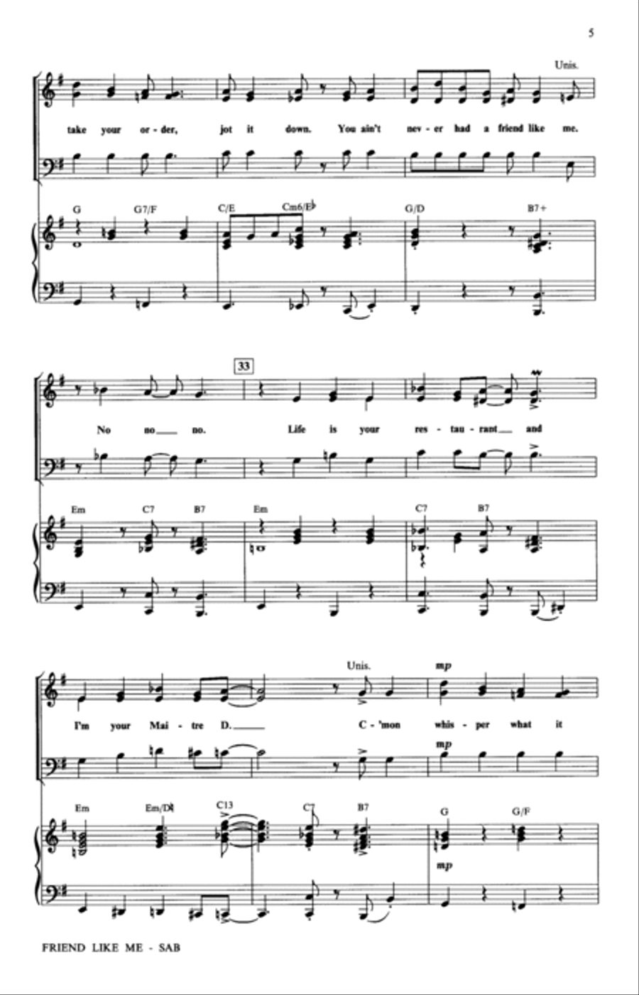 Friend Like Me (from Aladdin) (arr. Mark Brymer) 3-Part scores gallery preview page 4