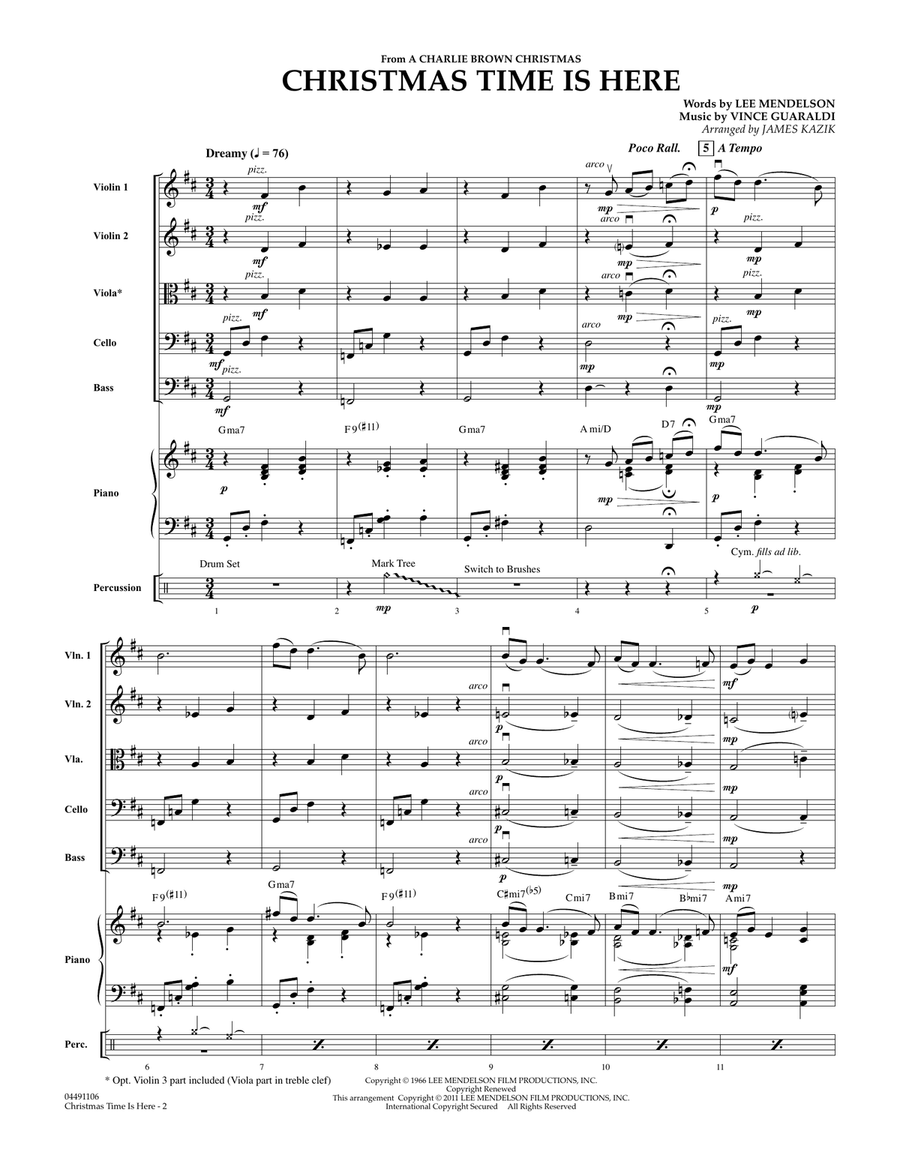Christmas Time Is Here - Full Score Orchestra scores gallery preview page 2