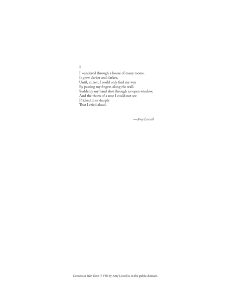Dreams in War Time: I Dreams in War Time: I Mezzo-Soprano Voice scores gallery preview page 1