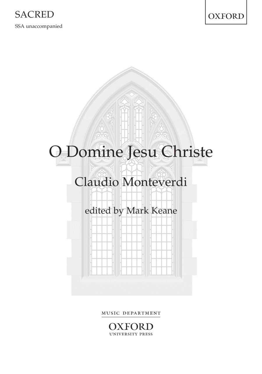 O Domine Jesu Christe SSA scores gallery preview page 1