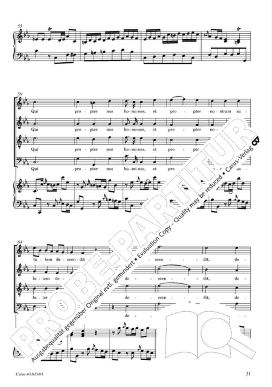 Grosse Orgelsolomesse in Es 4-Part scores gallery preview page 32