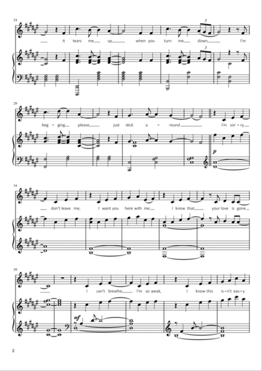 Love Is Gone Voice scores gallery preview page 2