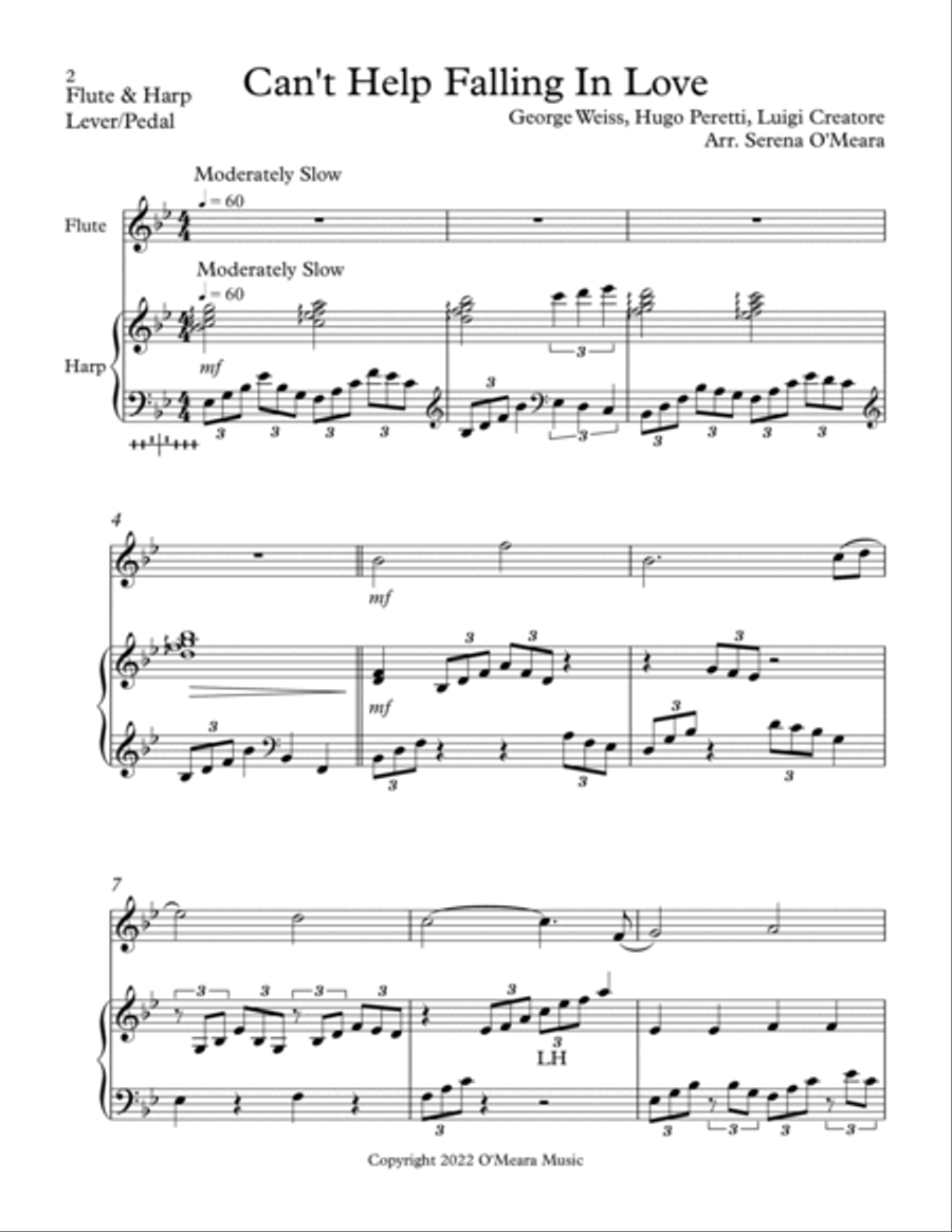 Can't Help Falling In Love Flute scores gallery preview page 2
