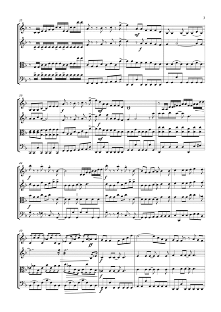 Don't Stop Me Now String Quartet scores gallery preview page 3