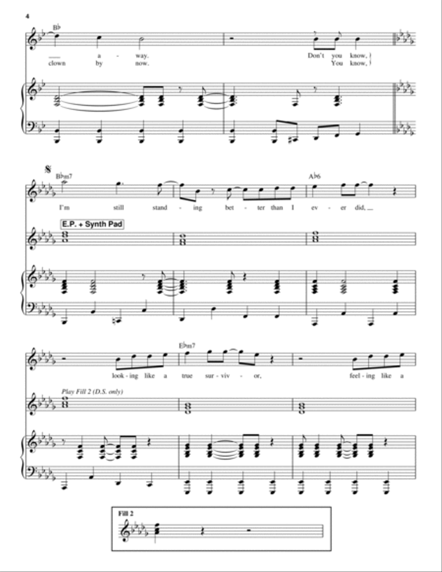 I'm Still Standing Piano scores gallery preview page 4