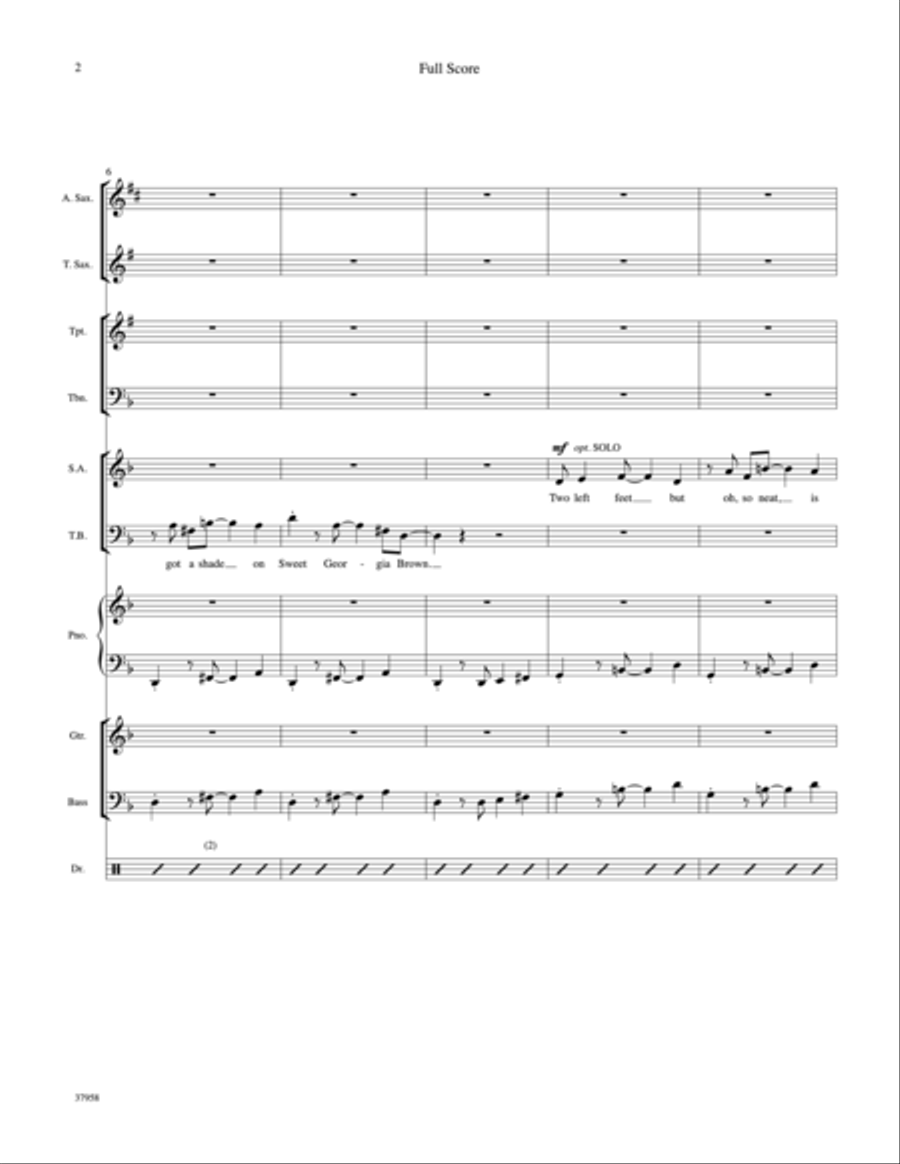 Sweet Georgia Brown Choir scores gallery preview page 3