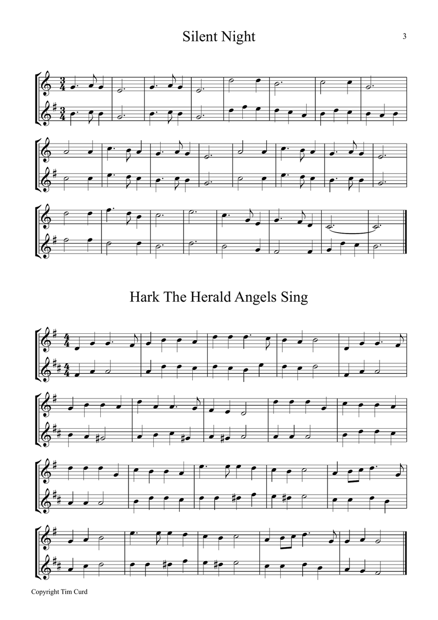 8 Christmas Duets For Trumpet and Alto Saxophone Alto Saxophone scores gallery preview page 3