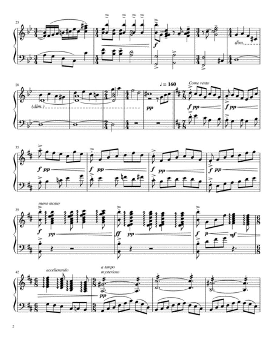 Piano Sonata no. 1: G minor. 2nd Movement: Dolce Piano Solo scores gallery preview page 2