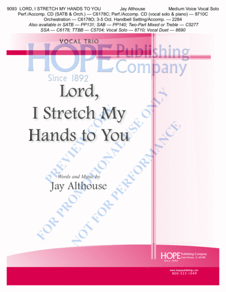 Lord, I Stretch My Hands To You