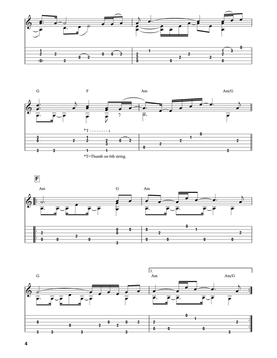 Unshaken (from Red Dead Redemption 2) Guitar Solo scores gallery preview page 4